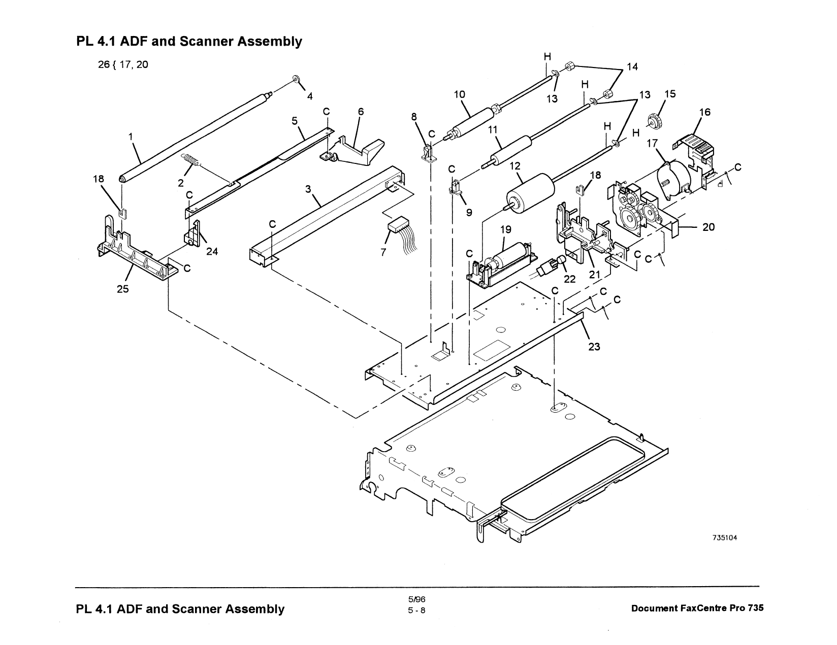 Xerox WorkCentre Pro-735 FaxCentre Parts List and Service Manual-5